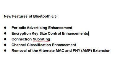 Thông số kỹ thuật Bluetooth 5.3 bổ sung những chức năng gì?